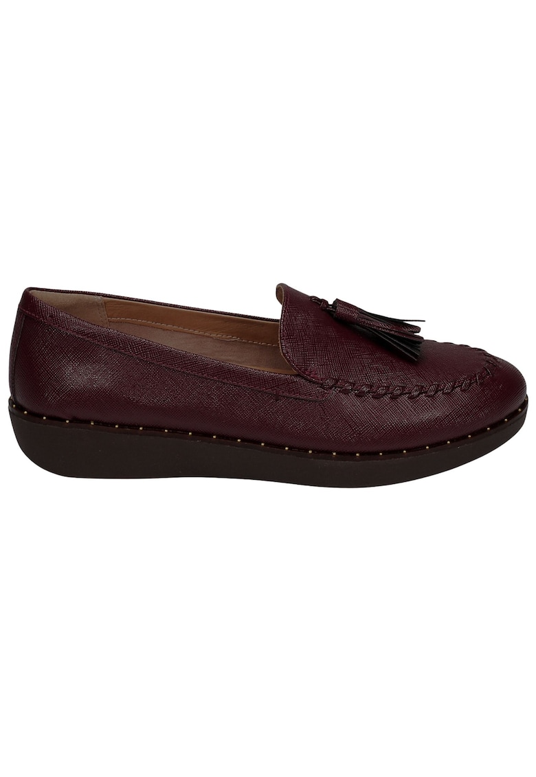 Pantofi loafer din piele ecologica cu ciucuri -