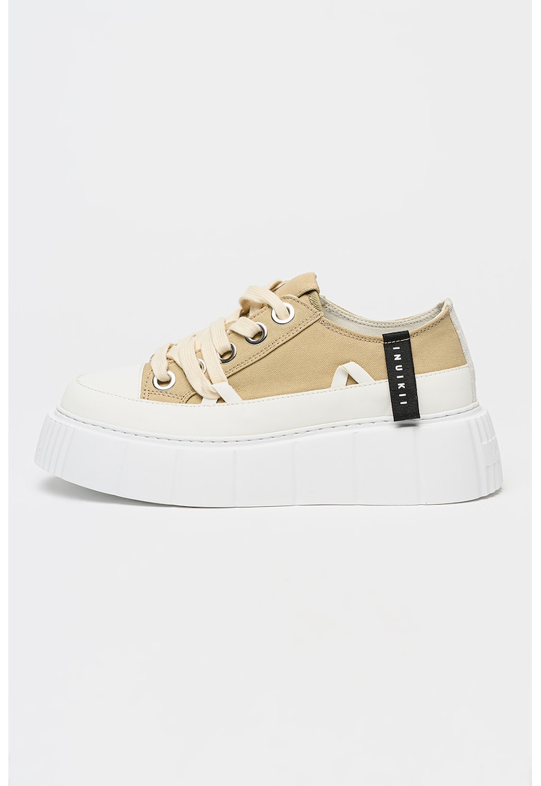 Tenisi low-cut cu talpa plata Matilda - Gri