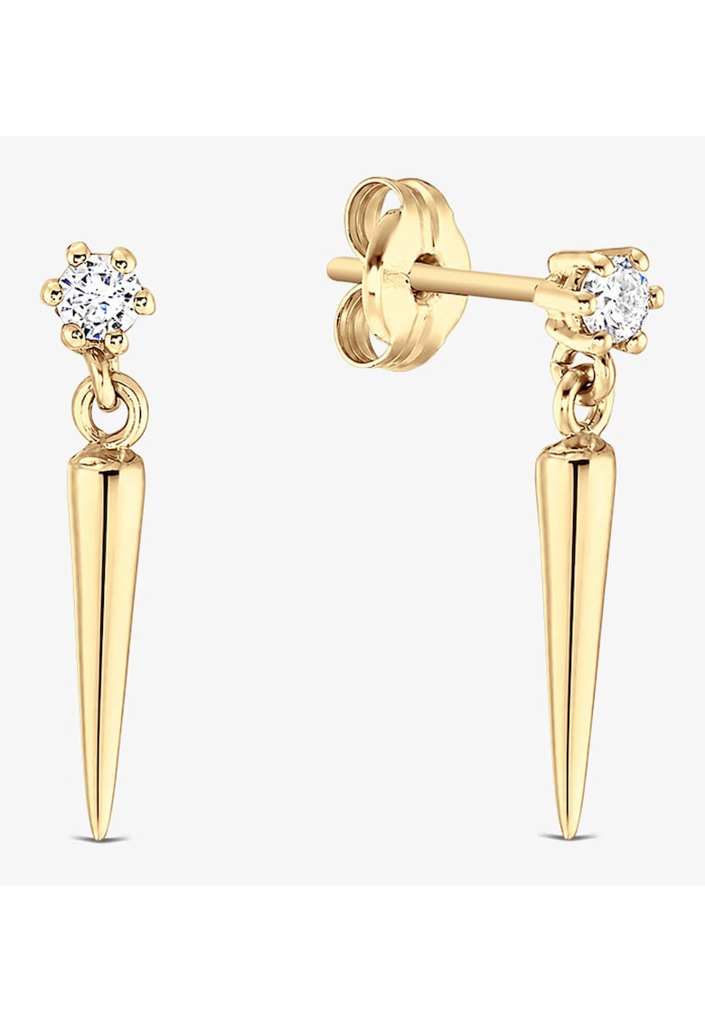 Cercei din aur 585 - 14K - diamant natural - Eriko