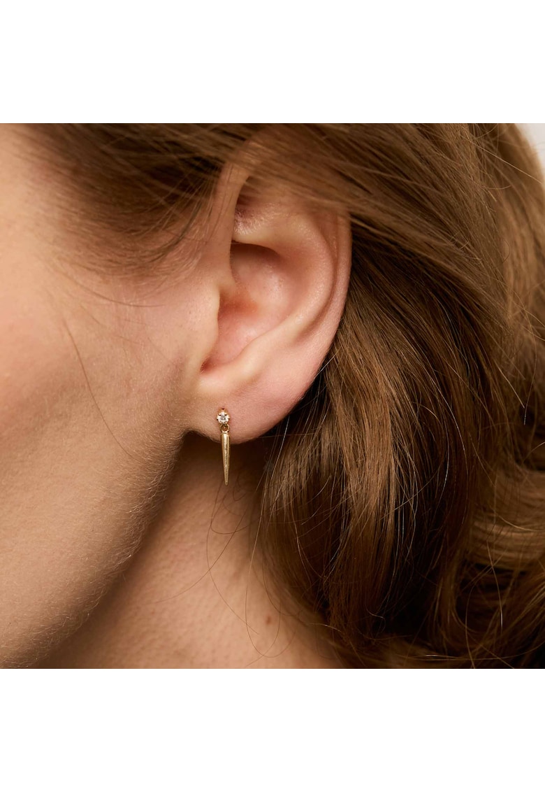 Cercei din aur 585 - 14K - diamant natural - Eriko