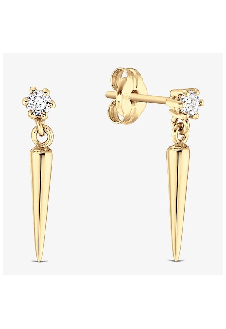 Cercei din aur 585 - 14K - diamant natural - Eriko