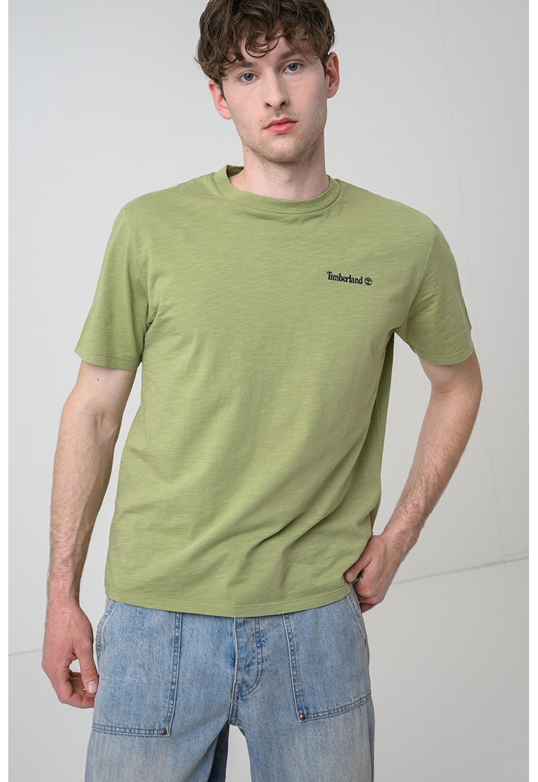 Tricou cu imprimeu grafic foto pe partea din spate - Verde deschis