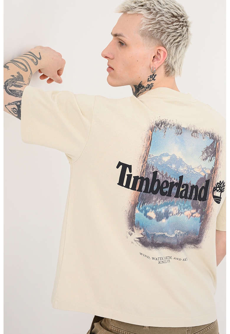 Tricou din bumbac Outdoor Photo - Bej deschis