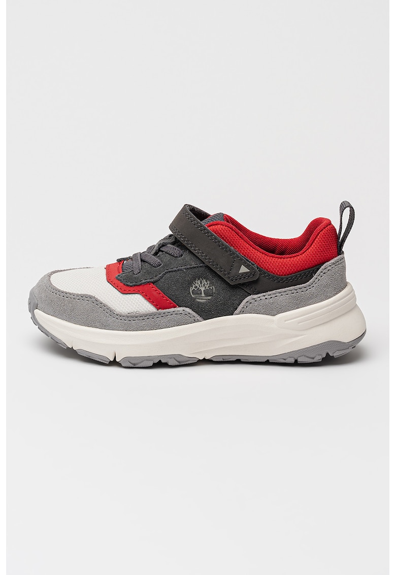 Pantofi sport Motion Ledge cu inchidere velcro - Alb/Gri