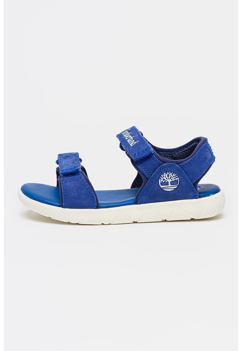 Sandale din piele intoarsa cu inchidere velcro Perkins Row - Albastru inchis