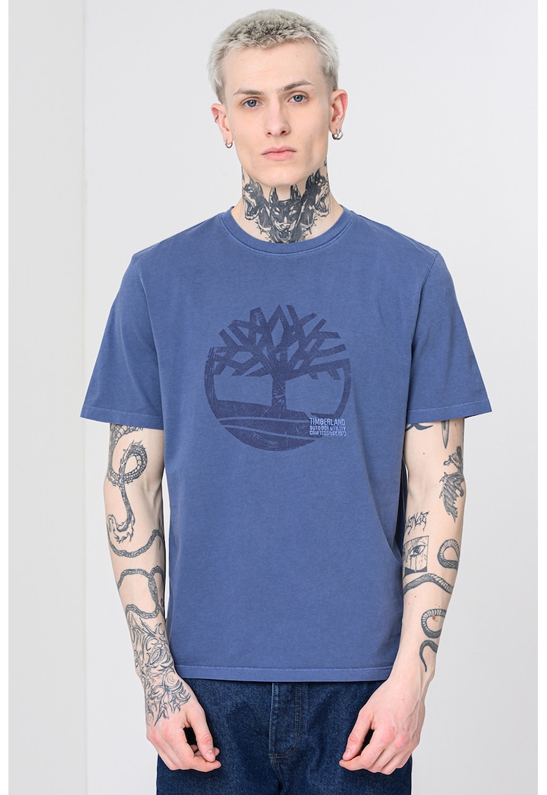 Tricou cu imprimeu logo Merrymack - Albastru prafuit