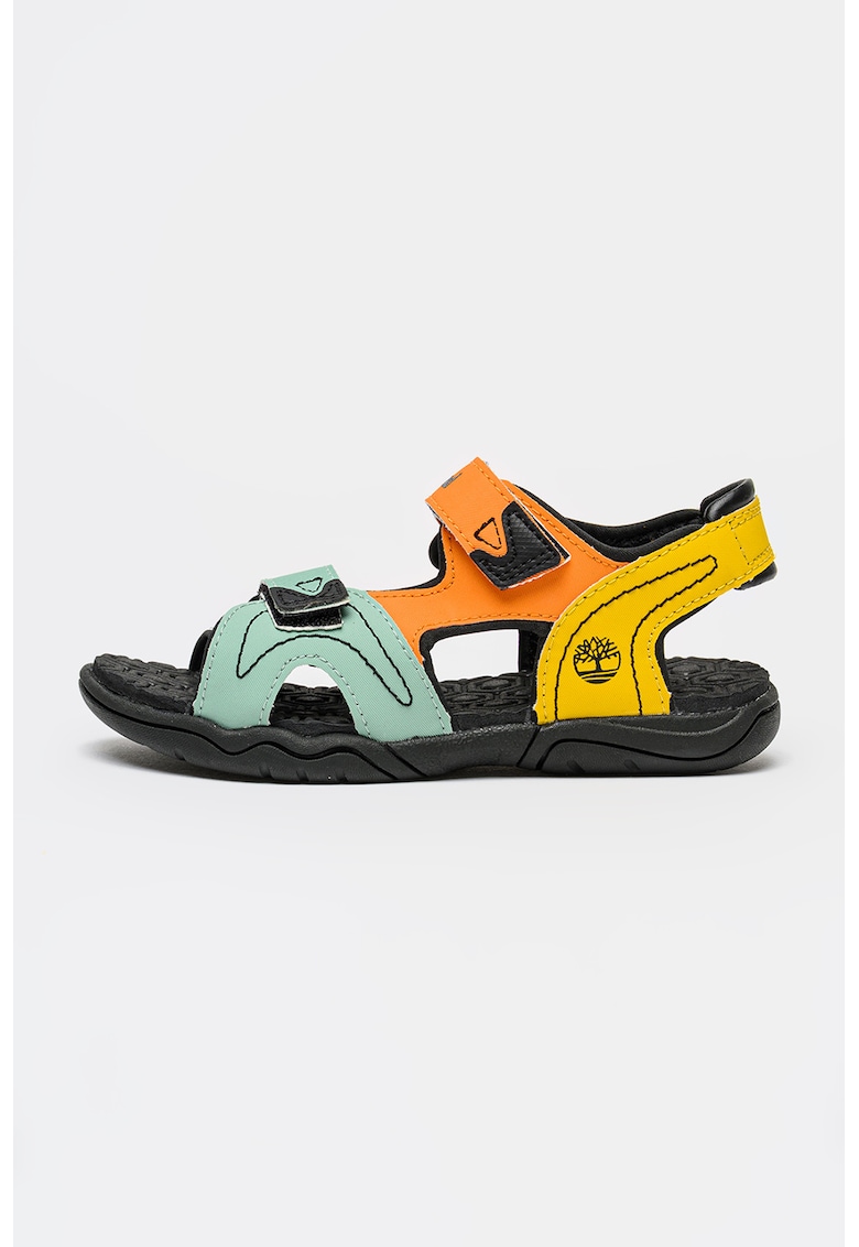 Sandale cu inchidere velcro Adventure Seeker - Portocaliu/Verde deschis