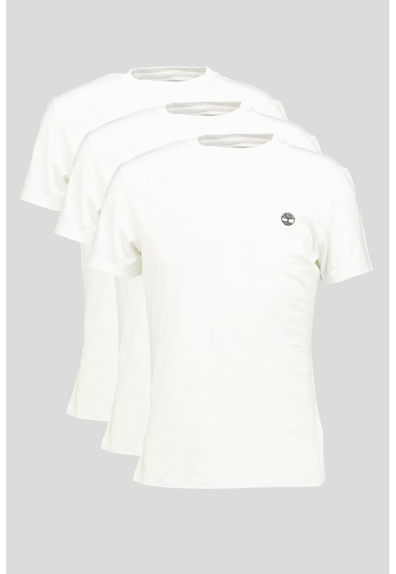 Set de tricouri slim fit - 3 piese - Alb optic