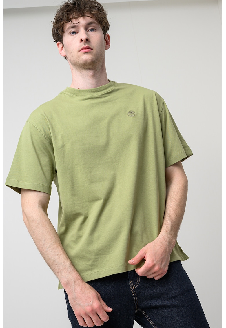 Tricou cu decolteu la baza gatului si maneci cazute Dunstan River - Verde deschis