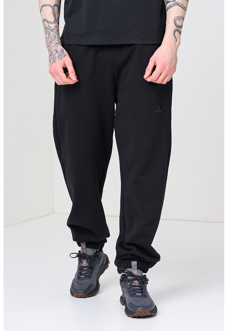 Pantaloni de trening relaxed fit Silicon Badge - Negru