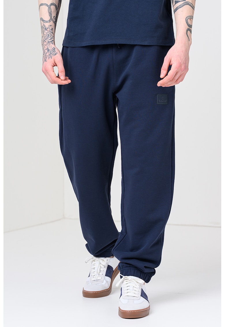 Pantaloni de trening relaxed fit Silicon Badge - Bleumarin