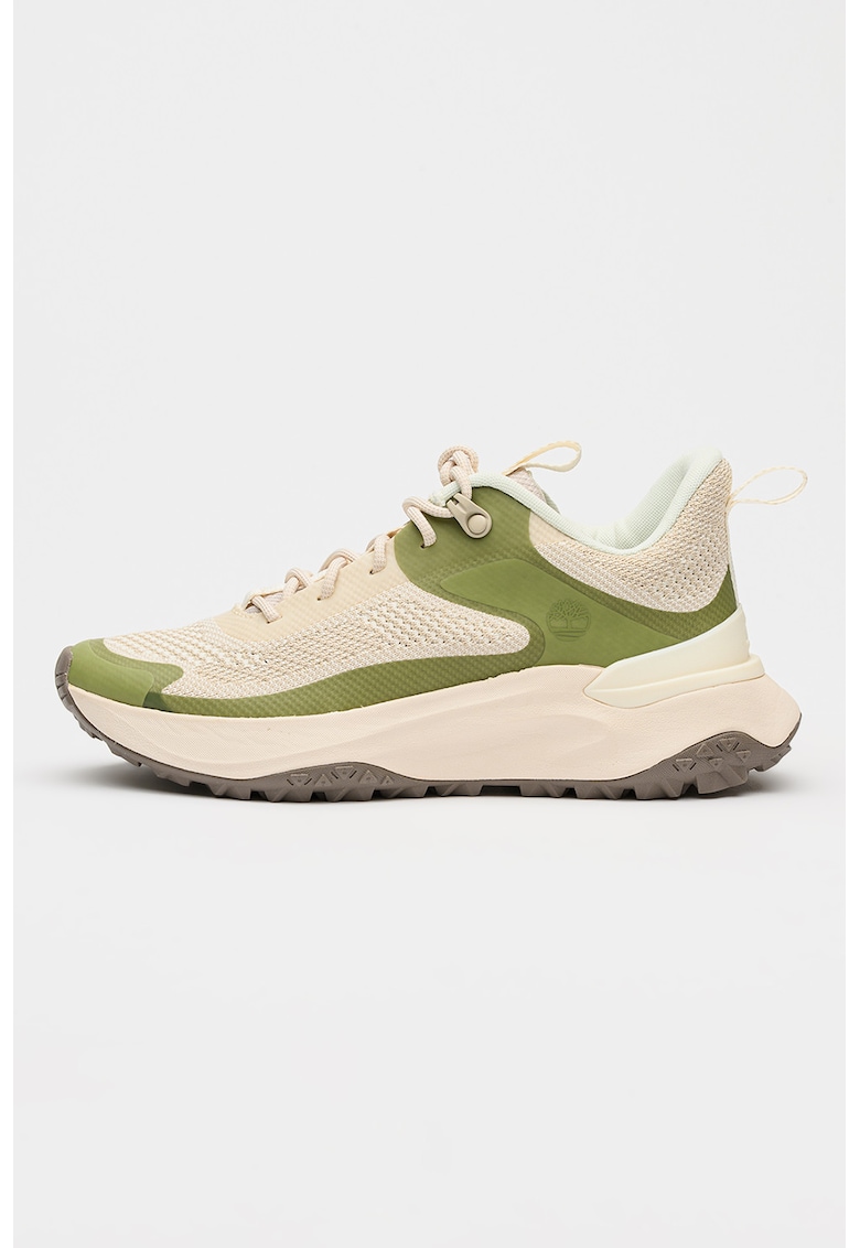 Pantofi sport Motion Access din material textil cu talpa wedge - Verde/Alb murdar