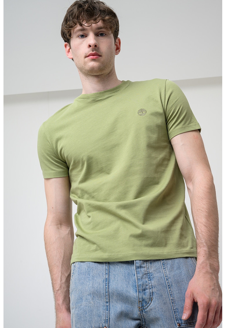 Tricou slim fit din bumbac Dun-River - Verde deschis