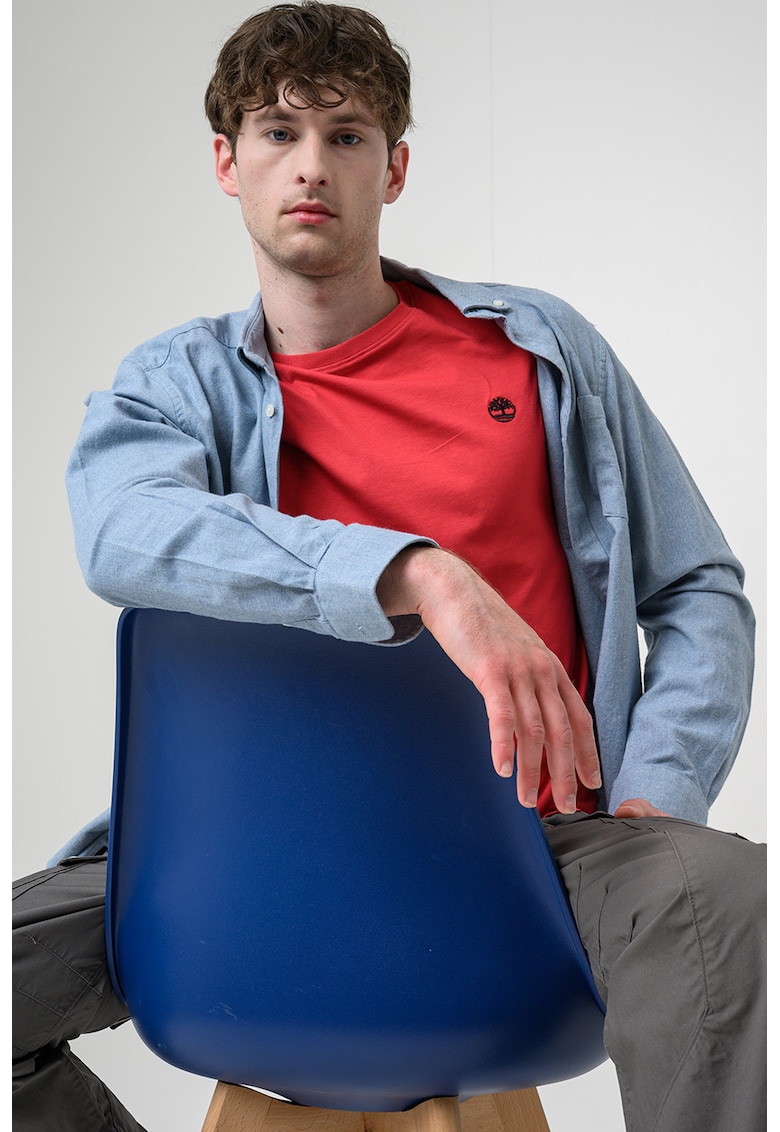 Tricou slim fit din bumbac Dun-River - Rosu