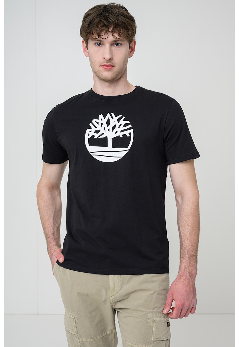 Tricou de bumbac Kennebec River Tree - Negru