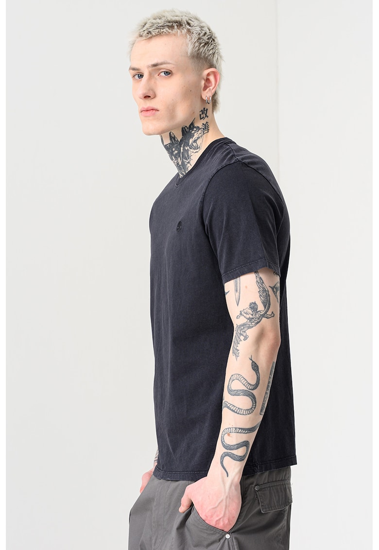 Tricou slim fit din bumbac - Negru