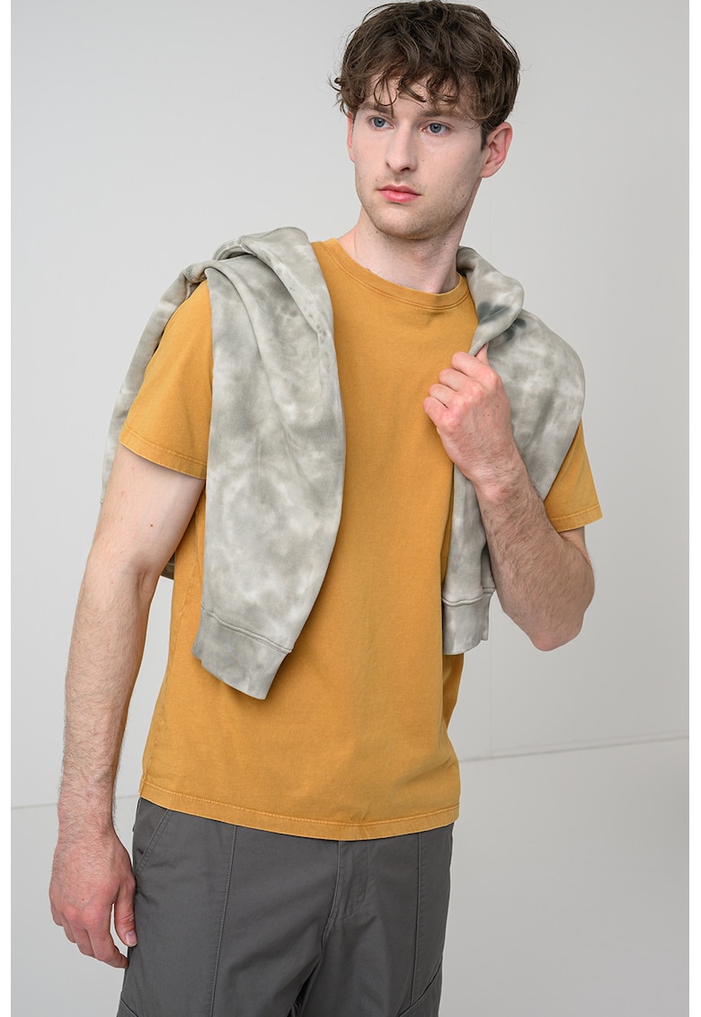 Tricou slim fit din bumbac - Maro deschis