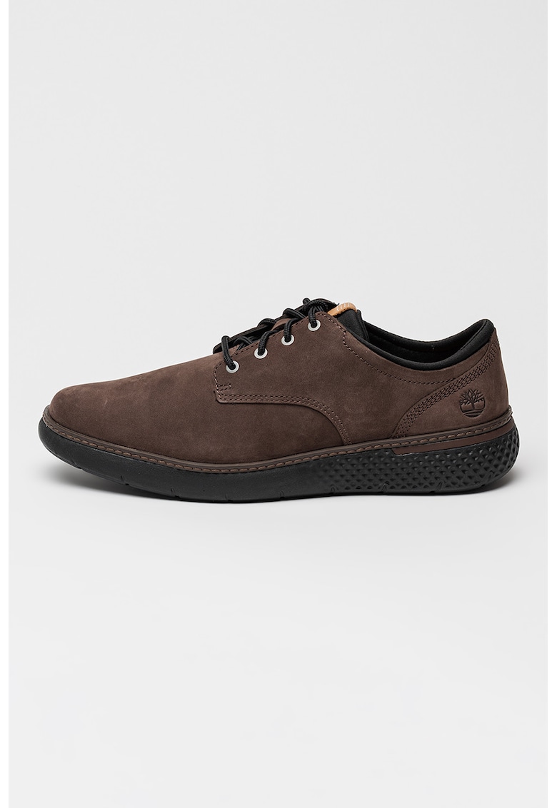 Pantofi casual din piele intoarsa Cross Mark - Maro inchis
