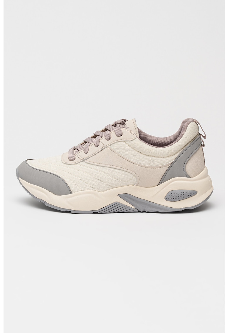 Pantofi sport Delphiville cu sireturi - Alb murdar/Liliac prafuit