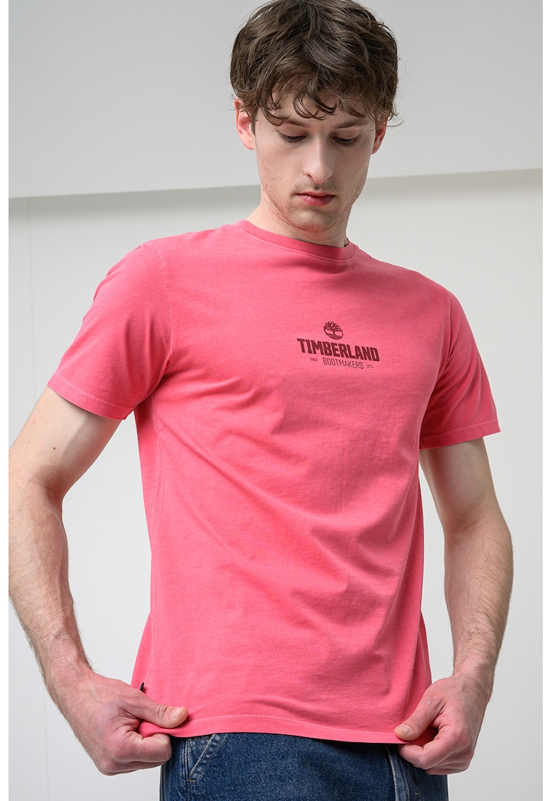 Tricou regular fit cu model tie-dye Garment - Rosu deschis