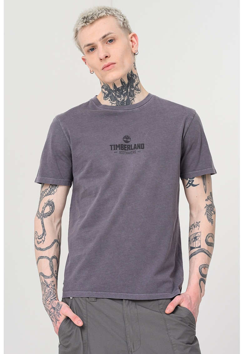 Tricou regular fit cu model tie-dye Garment - Negru/Gri inchis