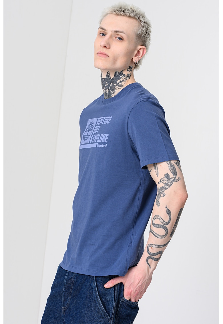 Tricou cu imprimeu grafic Front - Albastru inchis