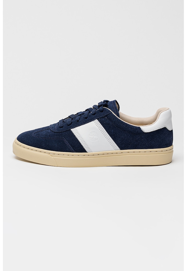 Pantofi sport Lisbon din piele - Alb/Bleumarin