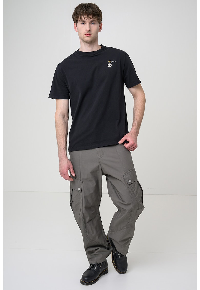 - Tricou regular fit din bumbac - Negru