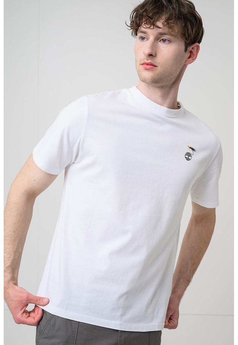 - Tricou regular fit din bumbac - Alb optic