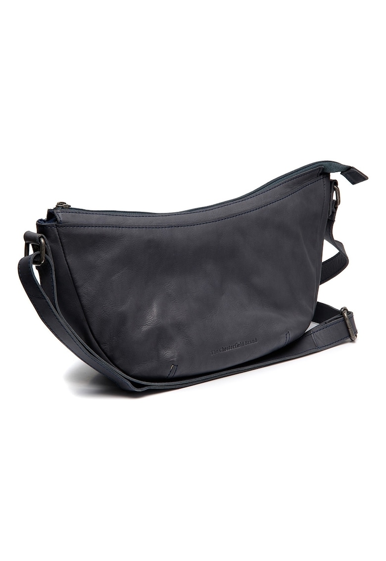 Geanta umar de dama din piele naturala - Clarita - Bleumarin - 35 x 10 x 17 cm