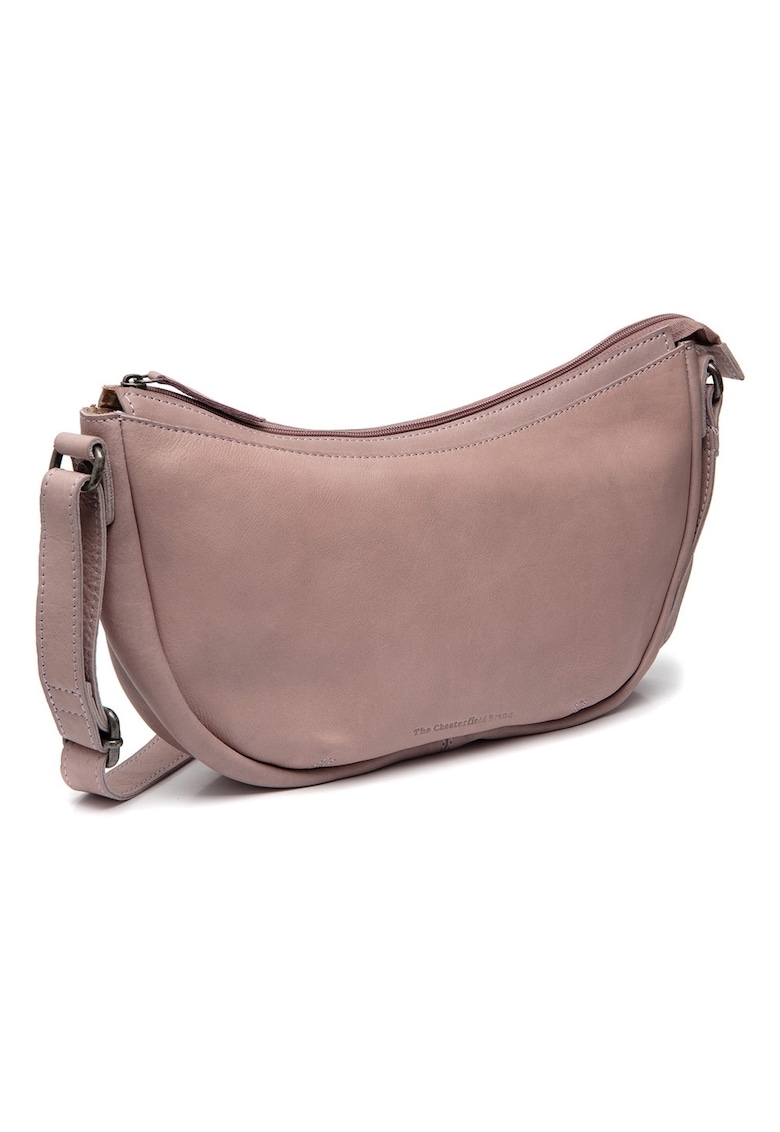 Geanta umar de dama din piele naturala - Clarita - Lila pal - 35 x 10 x 17 cm