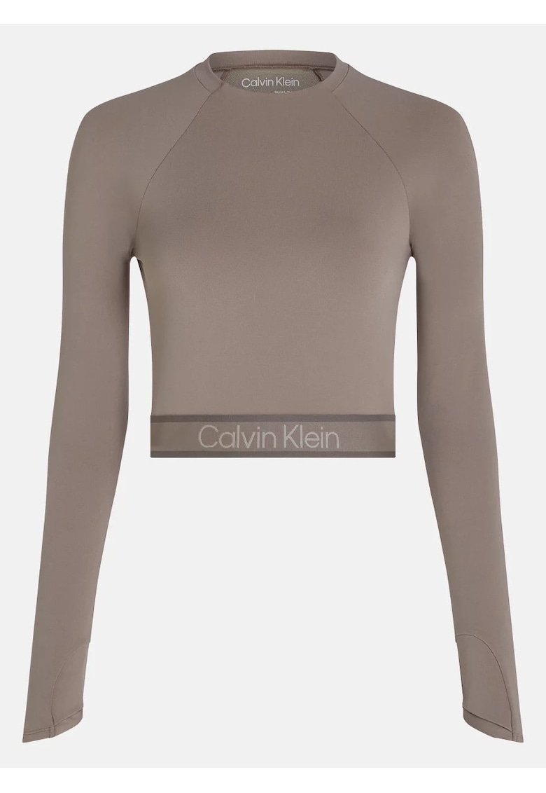 Bluza crop cu maneci raglan - Bej