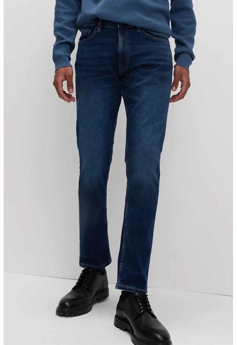 Blugi slim fit elastici - Albastru inchis