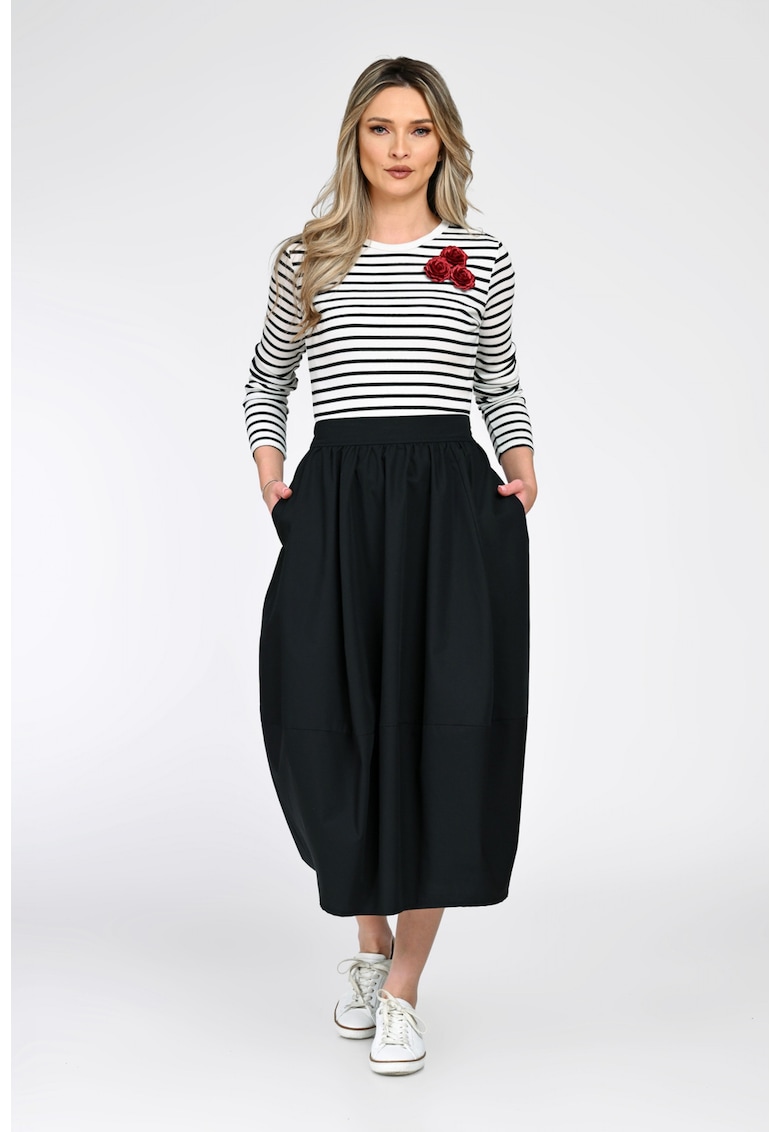 Fusta midi cu model bufant