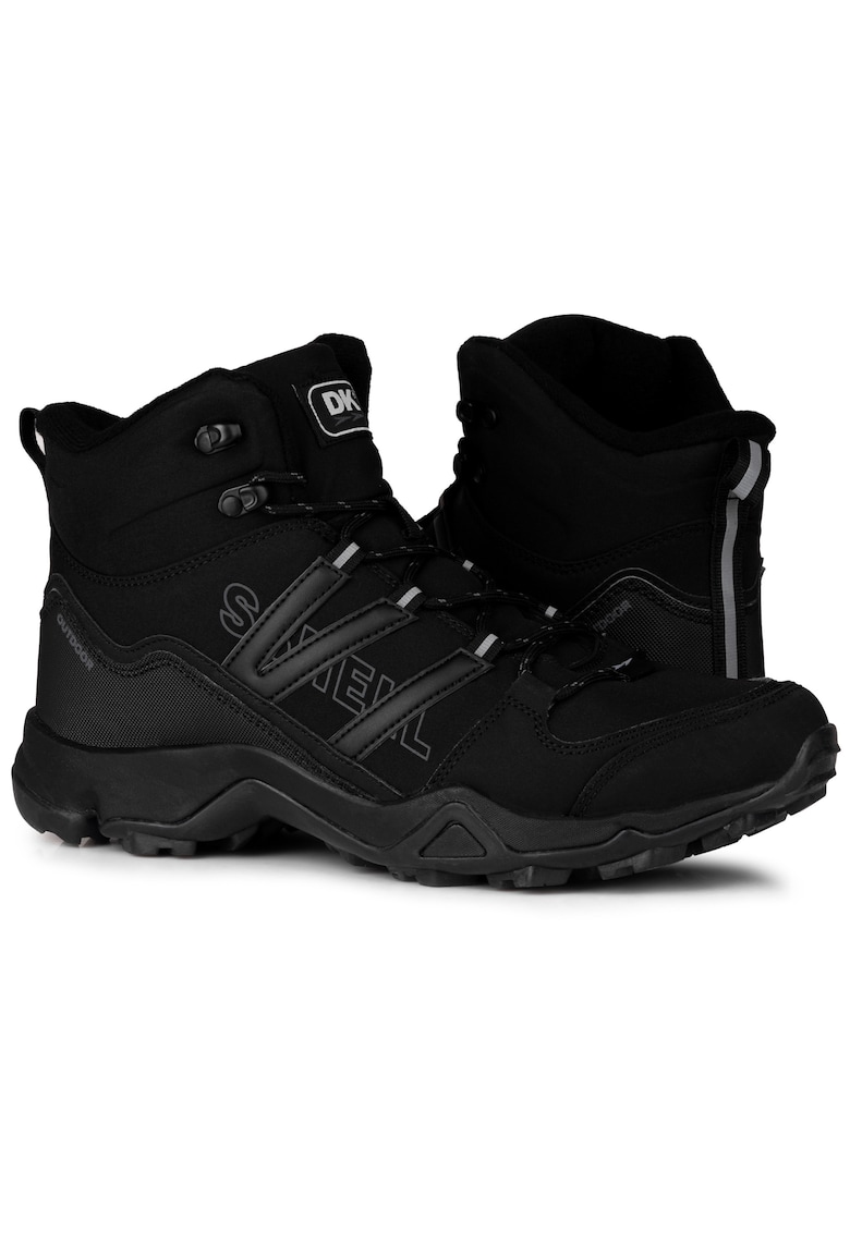 Bocanci trekking barbati SPIRIT HIGH - negru - material Softshell - talpa antiderapanta
