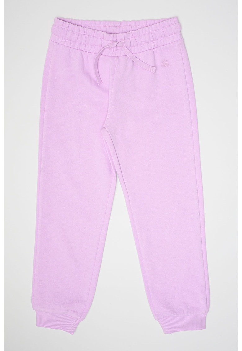 Pantaloni de trening din bumbac cu snur in talie - Violet/Lila
