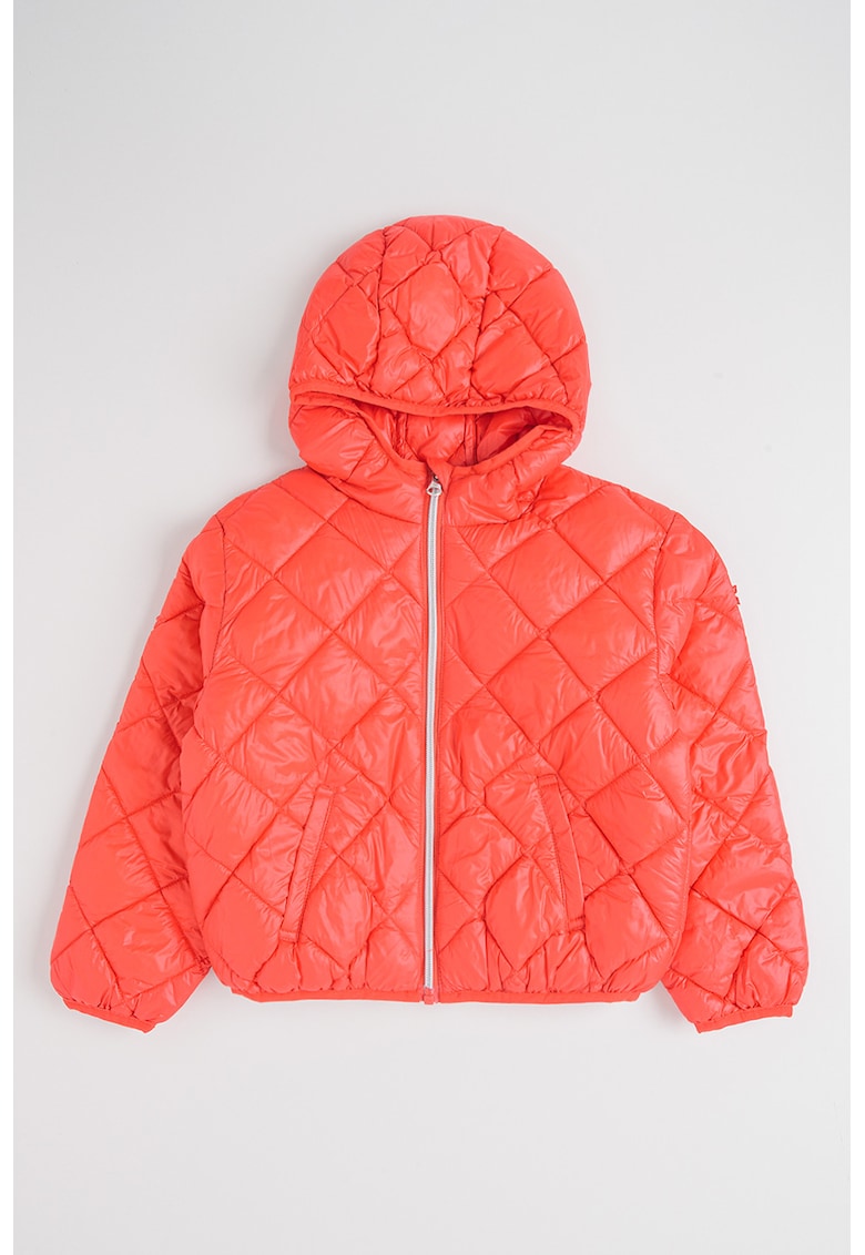 Geaca matlasata cu gluga - Rosu