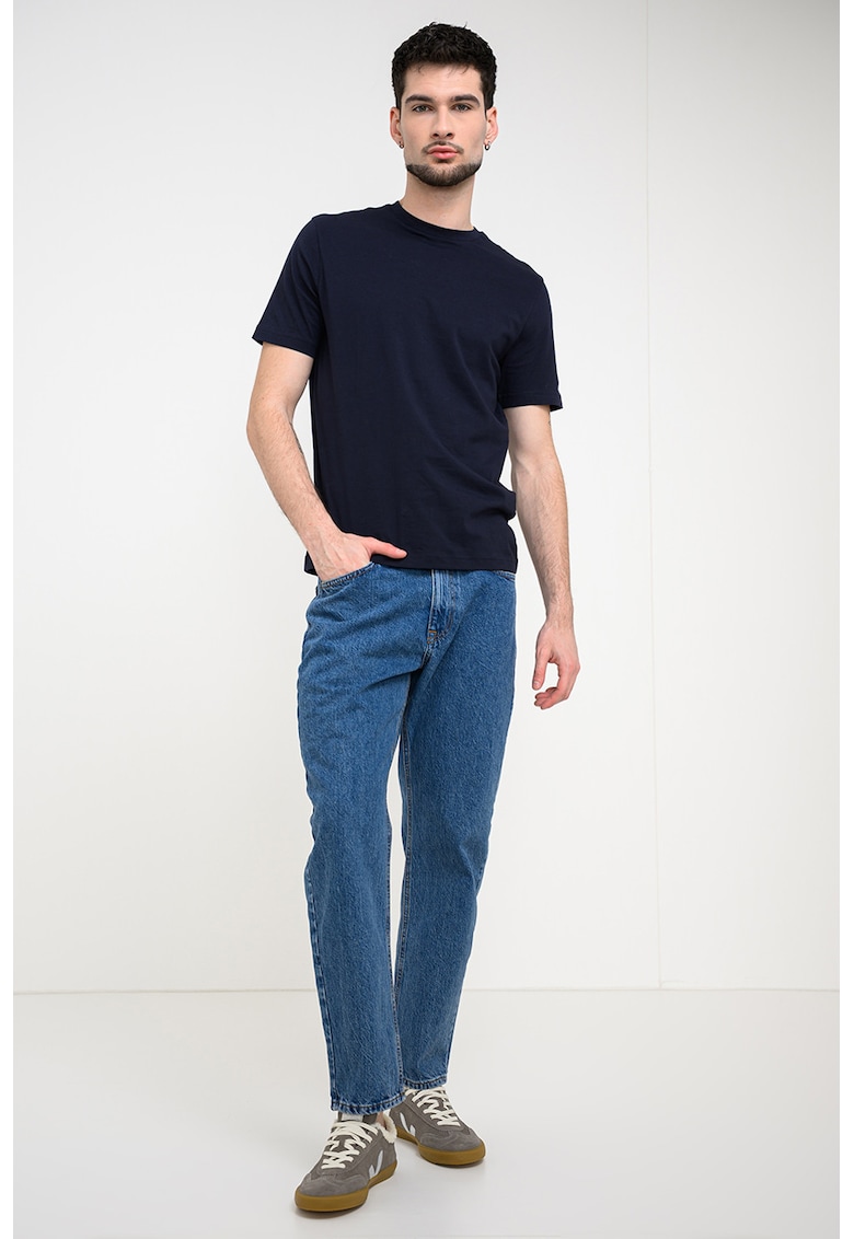 Tricou uni din bumbac - Bleumarin