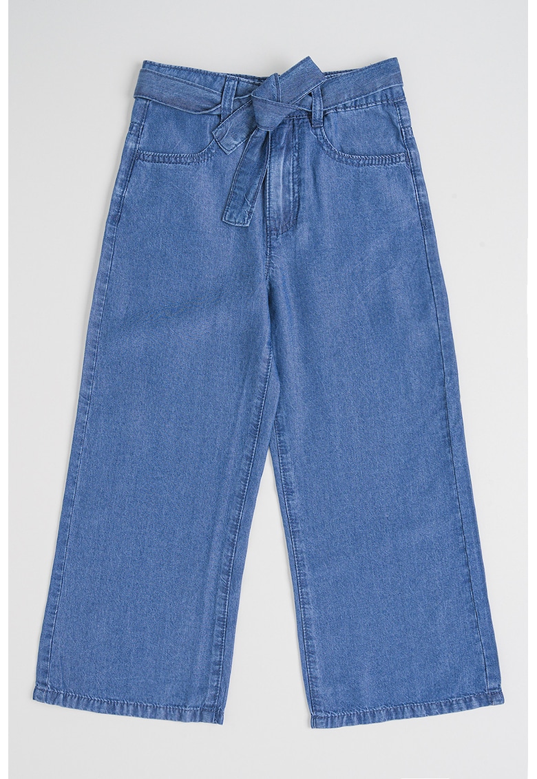 Bluza din lyocell cu croiala ampla - Albastru melange