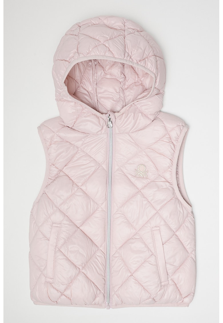 Vesta matlasata cu gluga - Liliac prafuit