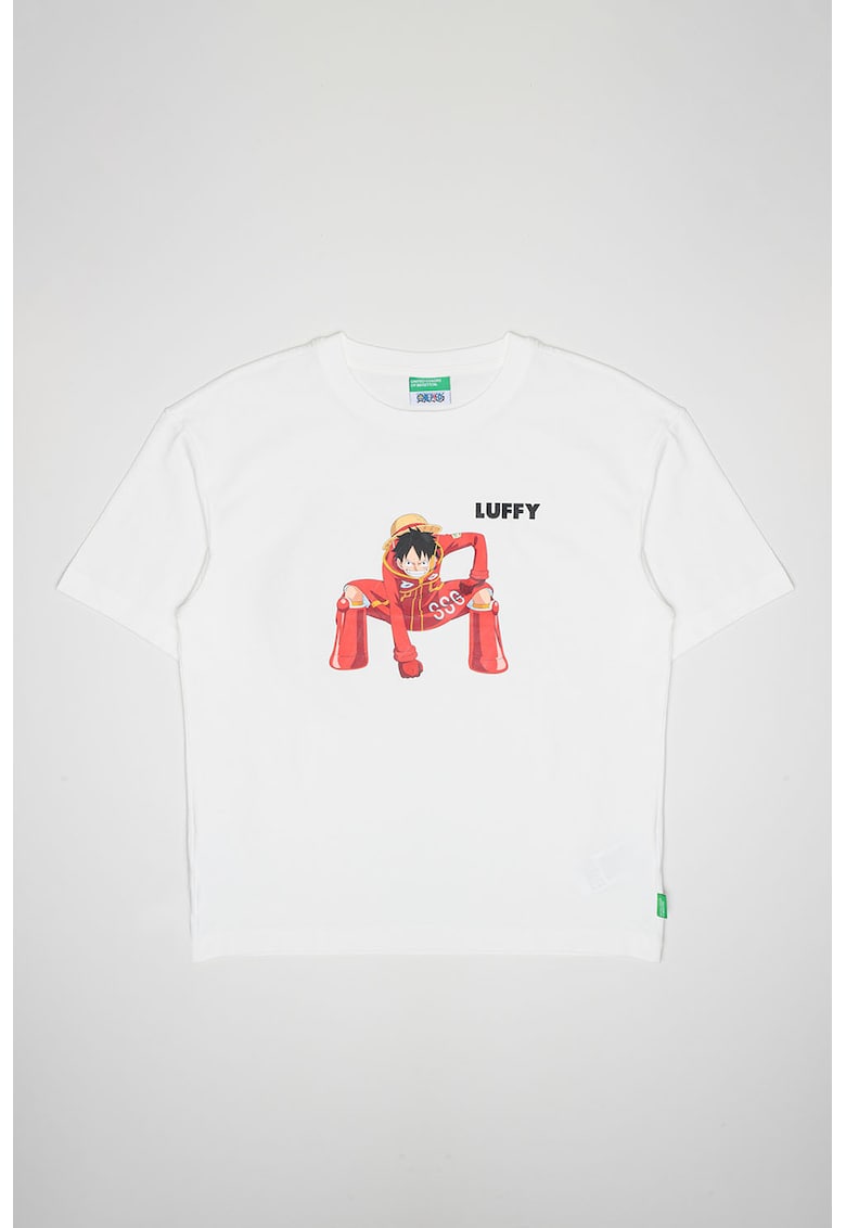 Tricou din bumbac cu model grafic - Rosu/Alb