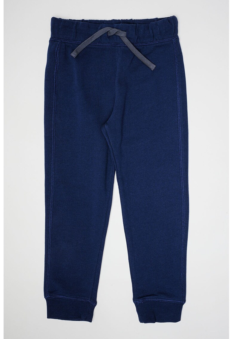 Pantaloni de trening din bumbac cu logo - Bleumarin