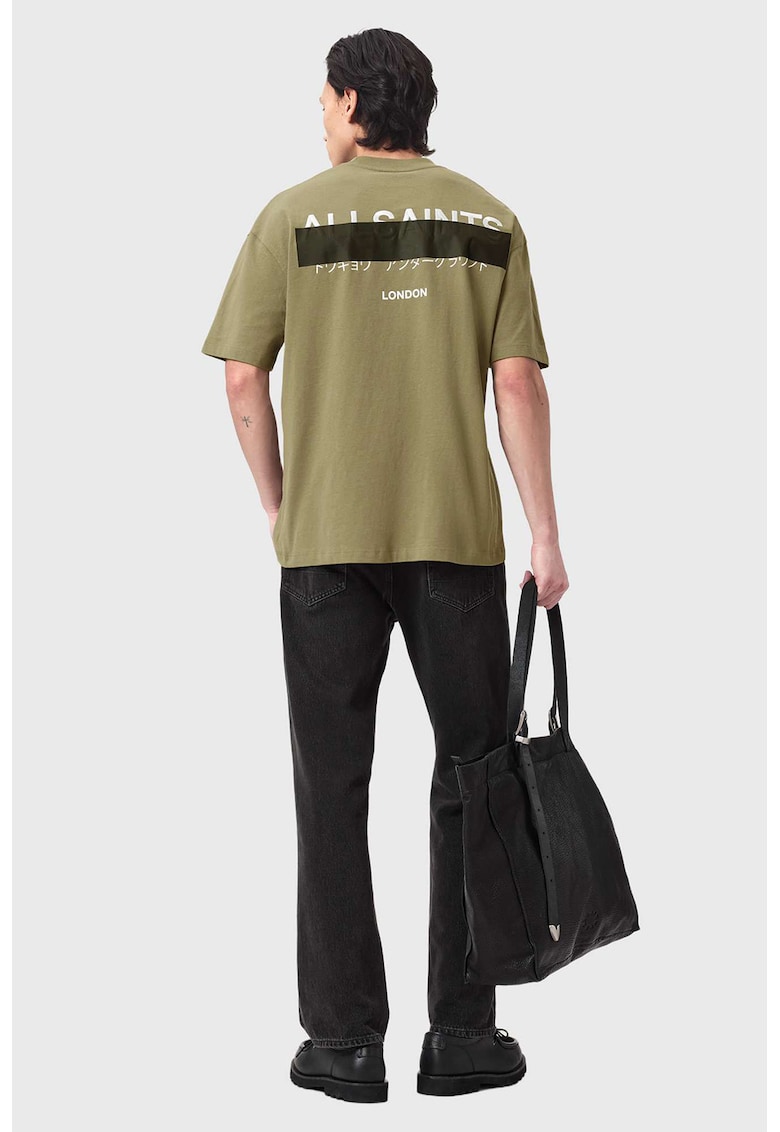 Tricou supradimensionat de bumbac organic Redact - Kaki