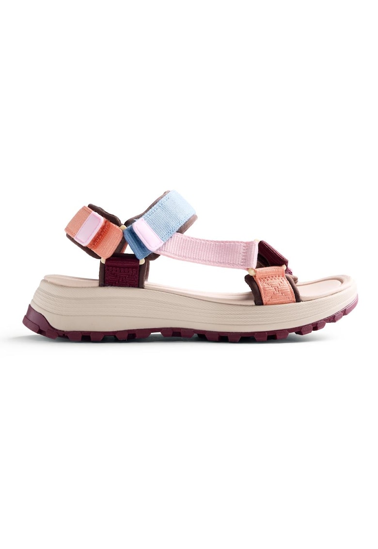 Sandale wedge cu velcro Mazuri - Roz