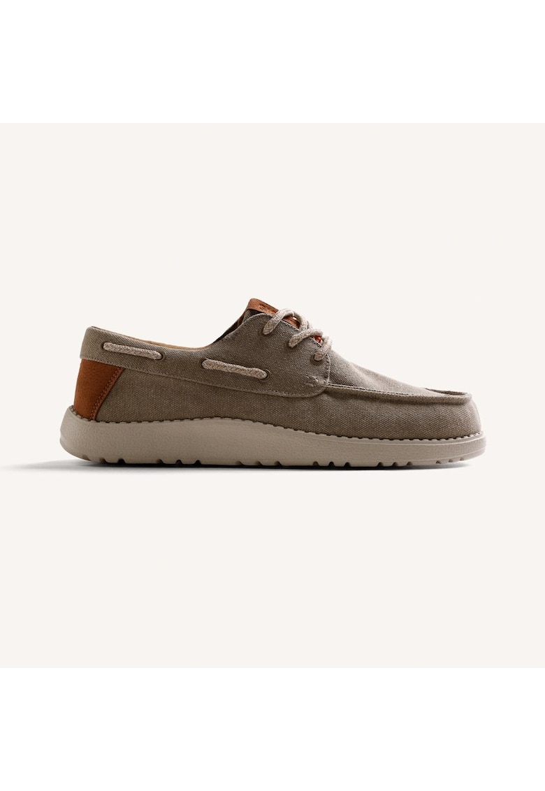 Pantofi boat din panza Kinango - Kaki