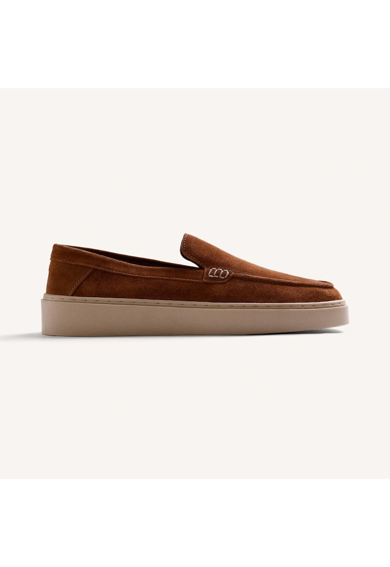 Pantofi loafer din piele intoarsa Laoag - Maro