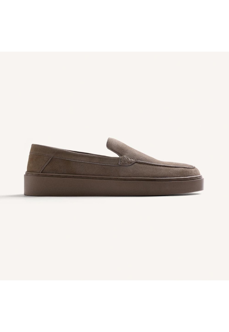 Pantofi loafer din piele intoarsa Laoag - Maro taupe