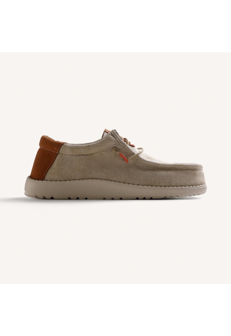 Pantofi boat cu model uni Orford - Bej inchis