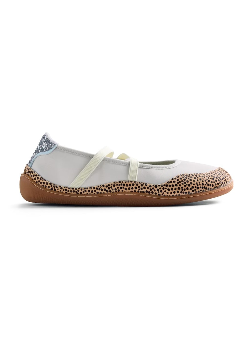 Balerini din piele cu model Najonbe - Gri deschis