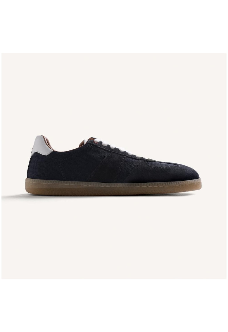Pantofi sport Rongo Llow-cut din piele intoarsa - Albastru ultramarin